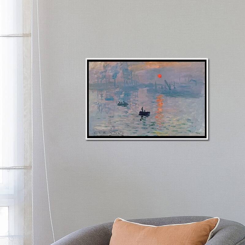 iCanvas "Impression Sunrise, 1872 " by Claude Framed Canvas